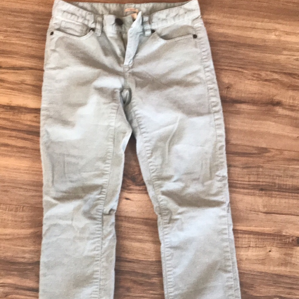 Pastel colored JCrew Toothpick cords size 25.